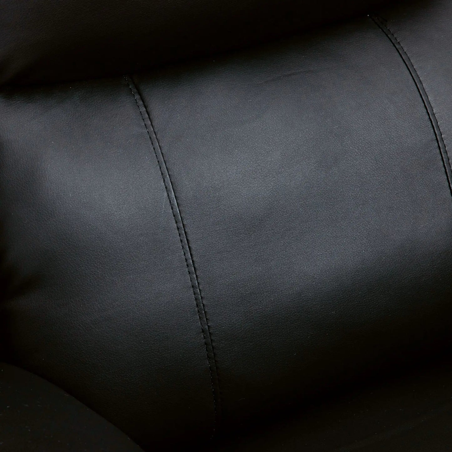 PU Leather Reclining Chair, Recliner Chair for Living Room with Footrest and 2 Side Pockets, Black Single Sofas at Gallery Canada