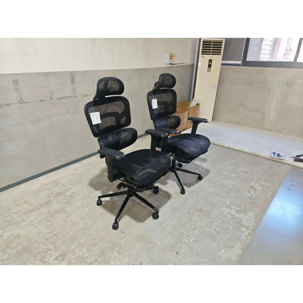 Ergonomic Office Chair, Lumbar Support, 2D Headrest, Mesh Reclining, Black