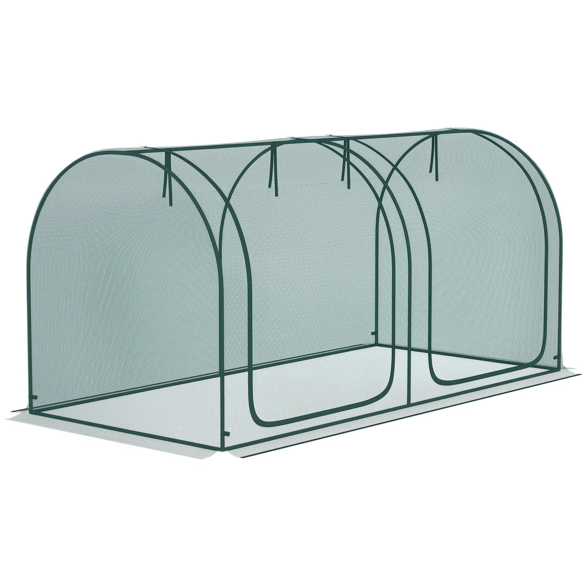 8' x 3' Crop Cage, Garden Plant Protector, Dark Green Walk In Greenhouses at Gallery Canada