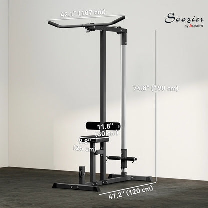 Lat Pull Down Machine, High Low Pulley Station, Adjustable Seat, Home Gym Power Towers at Gallery Canada