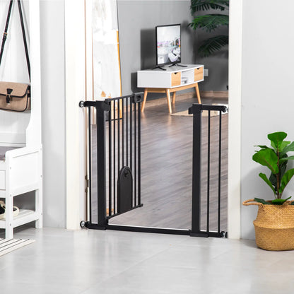 30"-41" Extra Wide Pet Gate, Small Door, 30"H, Black Houses, Kennels & Pens at Gallery Canada