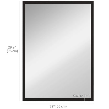22" x 30" Bathroom Mirror, Rectangular Wall Mirror, Black Wall Mirrors at Gallery Canada