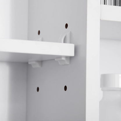 Wall Mounted Medicine Cabinet, 39.25"W x 27.5"H Bathroom Mirror Cabinet with Single Mirrored Door, Shelves and Storage Cupboard, White Mirror Medicine Cabinets at Gallery Canada