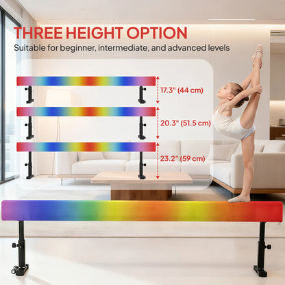 7.5ft Adjustable Gymnastics Balance Beam With Wheels, Training Equipment Gymnastics Mats at Gallery Canada