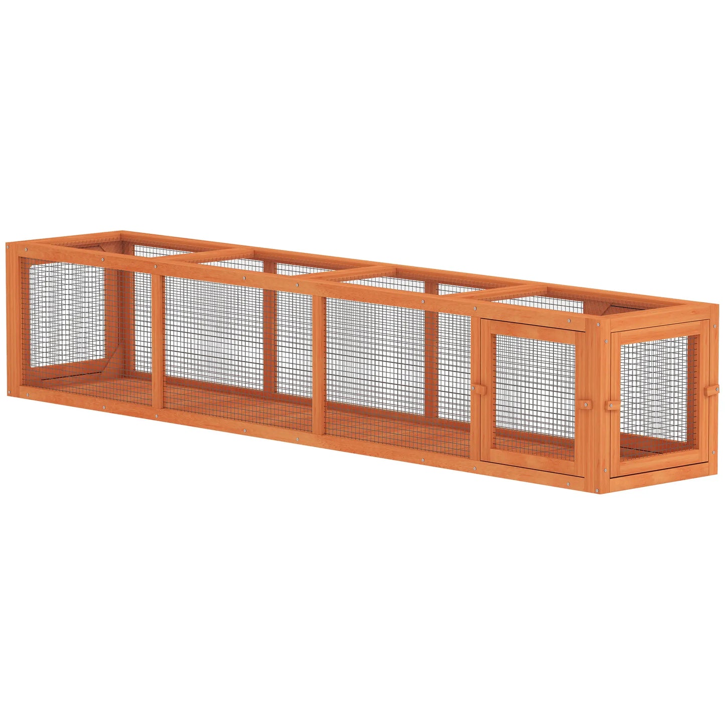 79" L-Shape Cat Tunnel, Extendable Enclosure, Indoor Outdoor, Orange Outdoor Cat Enclosures Orange at Gallery Canada