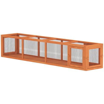 79" L-Shape Cat Tunnel, Extendable Enclosure, Indoor Outdoor, Orange Outdoor Cat Enclosures Orange at Gallery Canada