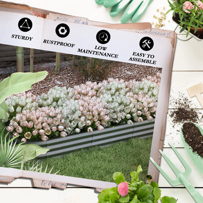 7.9 x 2 x 1ft Galvanized Raised Garden Bed, Metal Planter Box, Silver Galvanized Planter Boxes at Gallery Canada