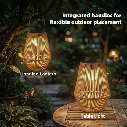 2 Pack Wicker Solar Lanterns, Outdoor Waterproof, Brown Solar Post Lamps at Gallery Canada