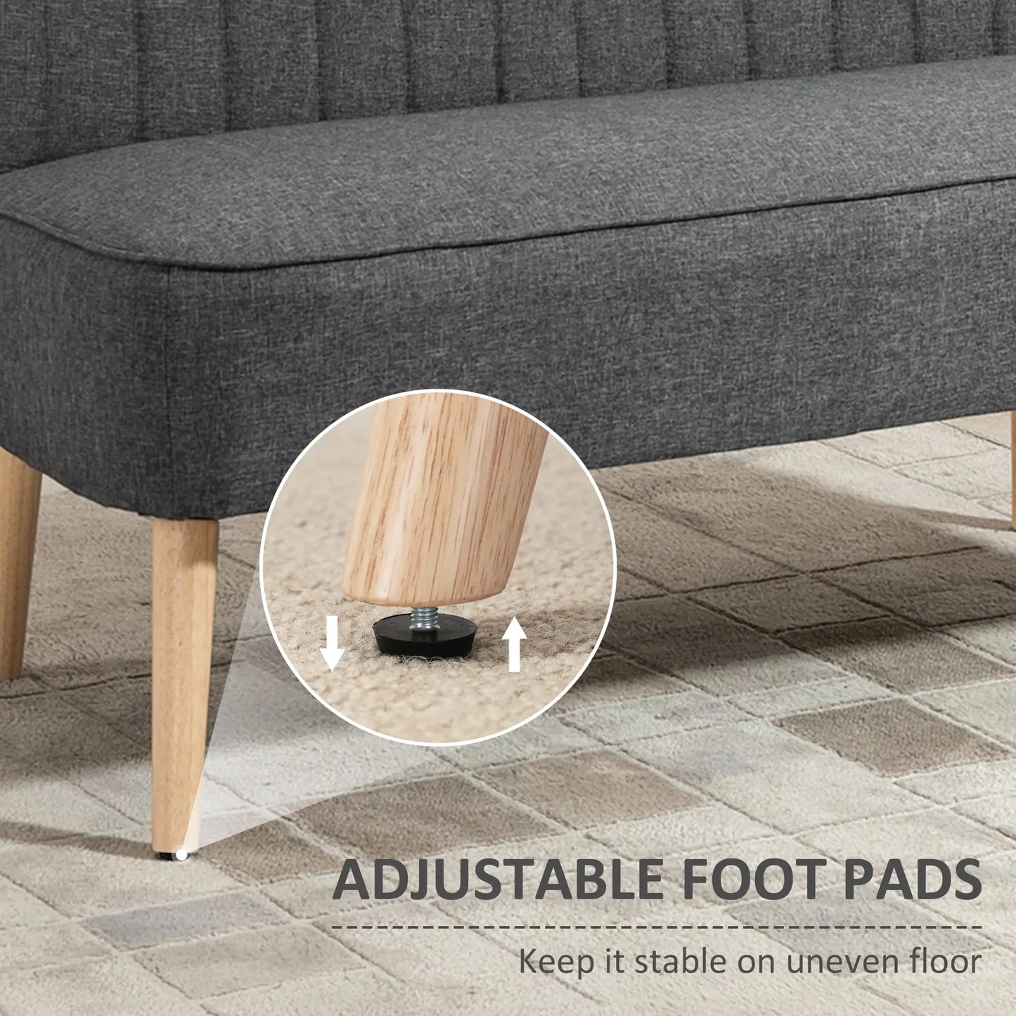 Modern 2 Seat Sofa, Upholstered Two Seater Couch, Light Grey 2-Seater Sofas at Gallery Canada