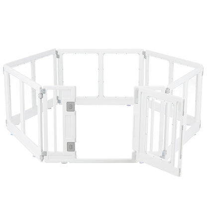 Plastic Dog Playpen, 6 Panel, Secure Locking Door, Clear Pet Gate at Gallery Canada