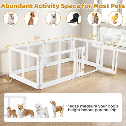 Plastic Dog Playpen, 6 Panel, Secure Locking Door, Clear Pet Gate at Gallery Canada