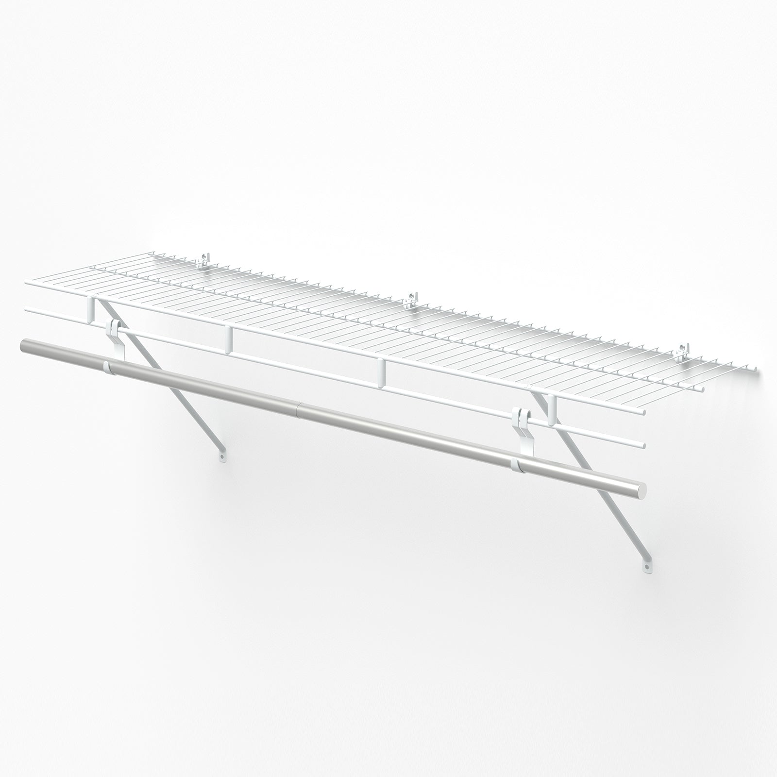 Closet Shelves Wall Mounted with Ventilated Metal Wire Shelving Kit Shoe Racks & Storage Benches Options at Gallery Canada