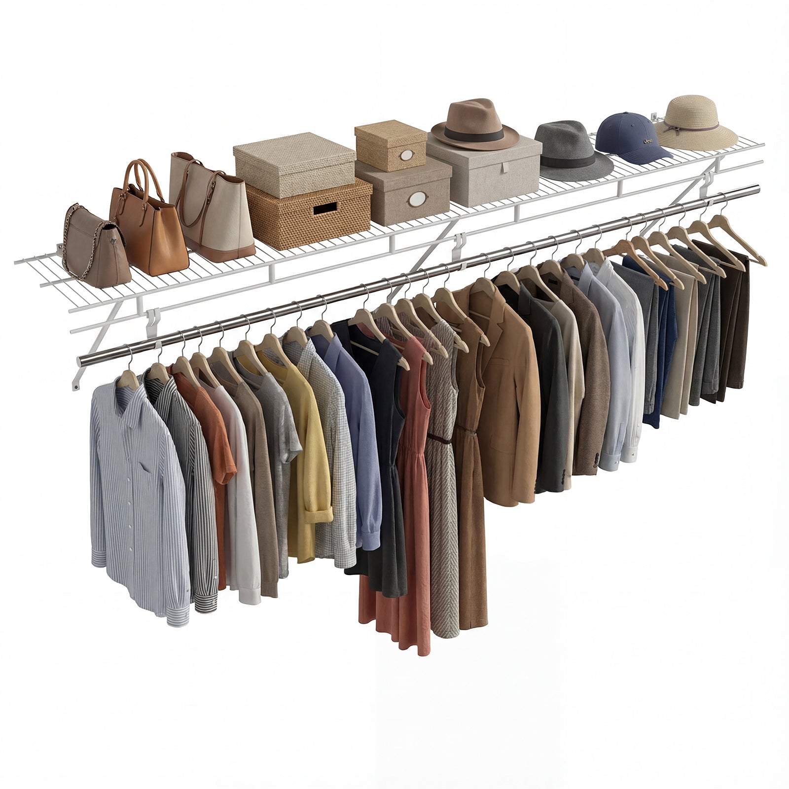 Closet Shelves Wall Mounted with Hanging Rod for Laundry Room Shoe Racks & Storage Benches Options at Gallery Canada