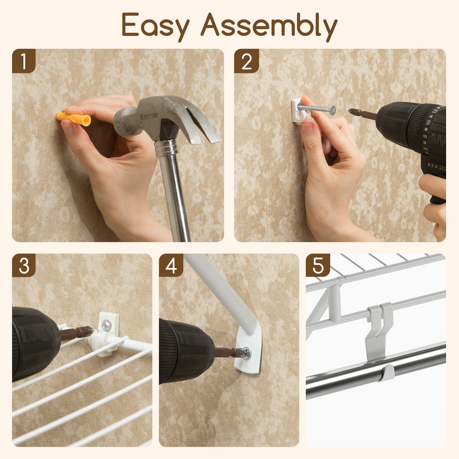 Closet Shelves Wall Mounted with Hanging Rod for Laundry Room Shoe Racks & Storage Benches at Gallery Canada