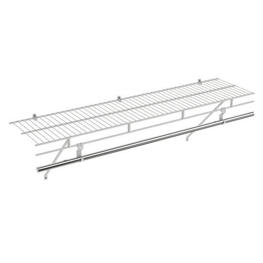 Closet Shelves Wall Mounted with Ventilated Metal Wire Shelving Kit Shoe Racks & Storage Benches Options at Gallery Canada