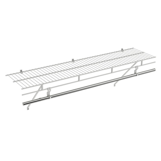 Closet Shelves Wall Mounted with Ventilated Metal Wire Shelving Kit Shoe Racks & Storage Benches Options at Gallery Canada