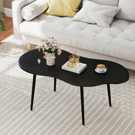 Cloud Coffee Table 39.5 In, Irregular Center Table, Black Coffee Tables Black at Gallery Canada
