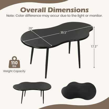 Cloud Coffee Table 39.5 In, Irregular Center Table, Black Coffee Tables at Gallery Canada