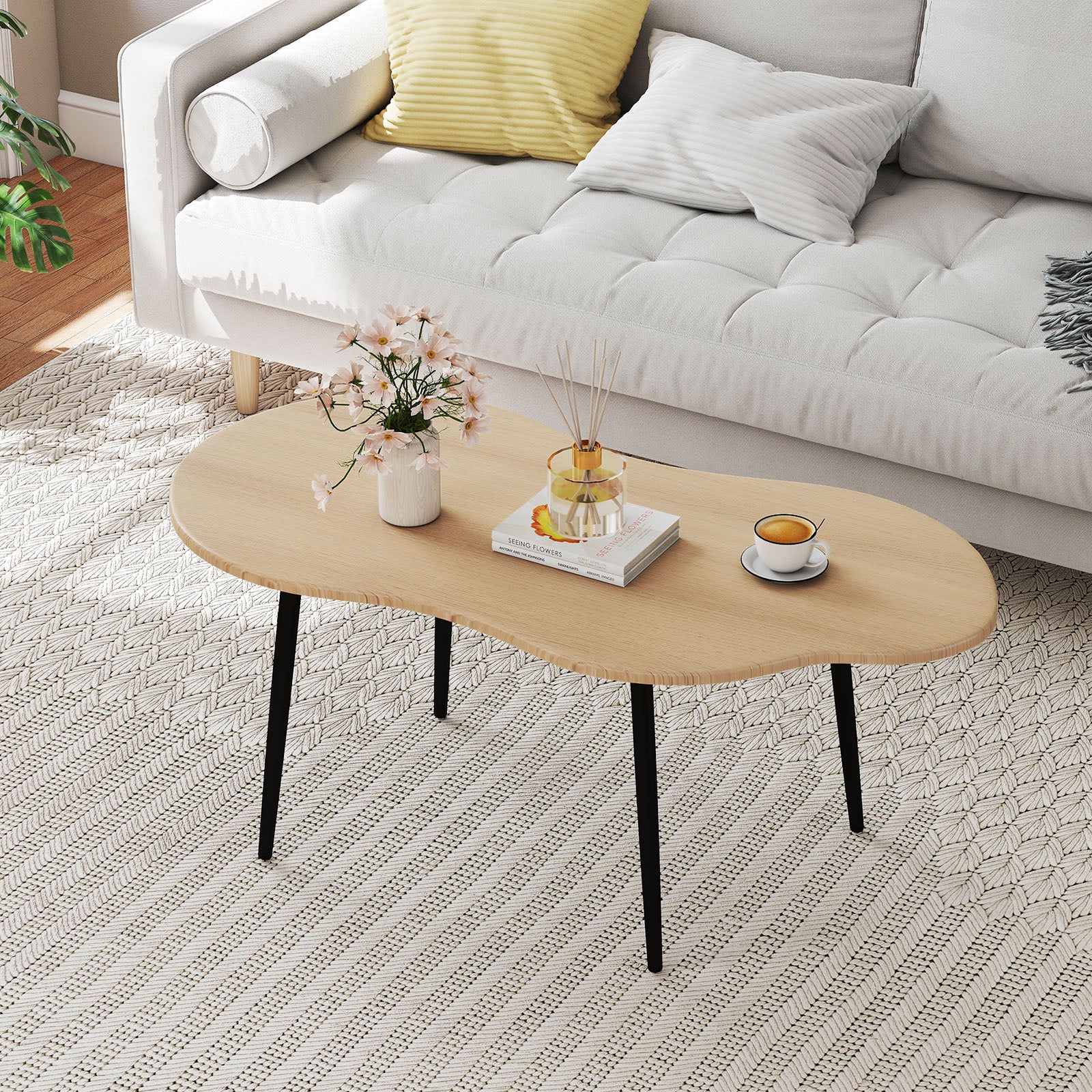 Cloud Coffee Table, Irregular Center, 39.5 In, Natural Coffee Tables at Gallery Canada