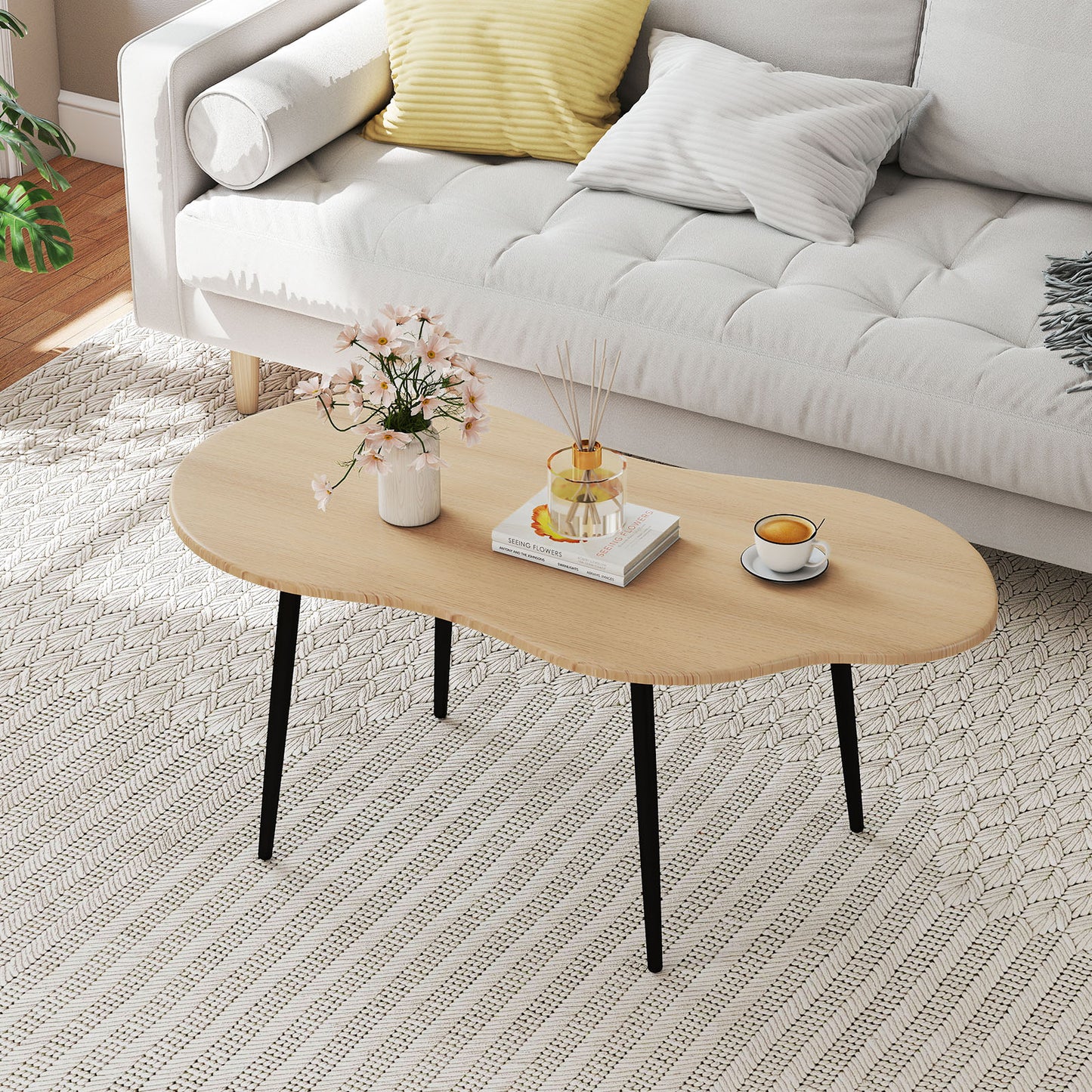 Cloud Coffee Table, Irregular Center, 39.5 In, Natural Coffee Tables at Gallery Canada