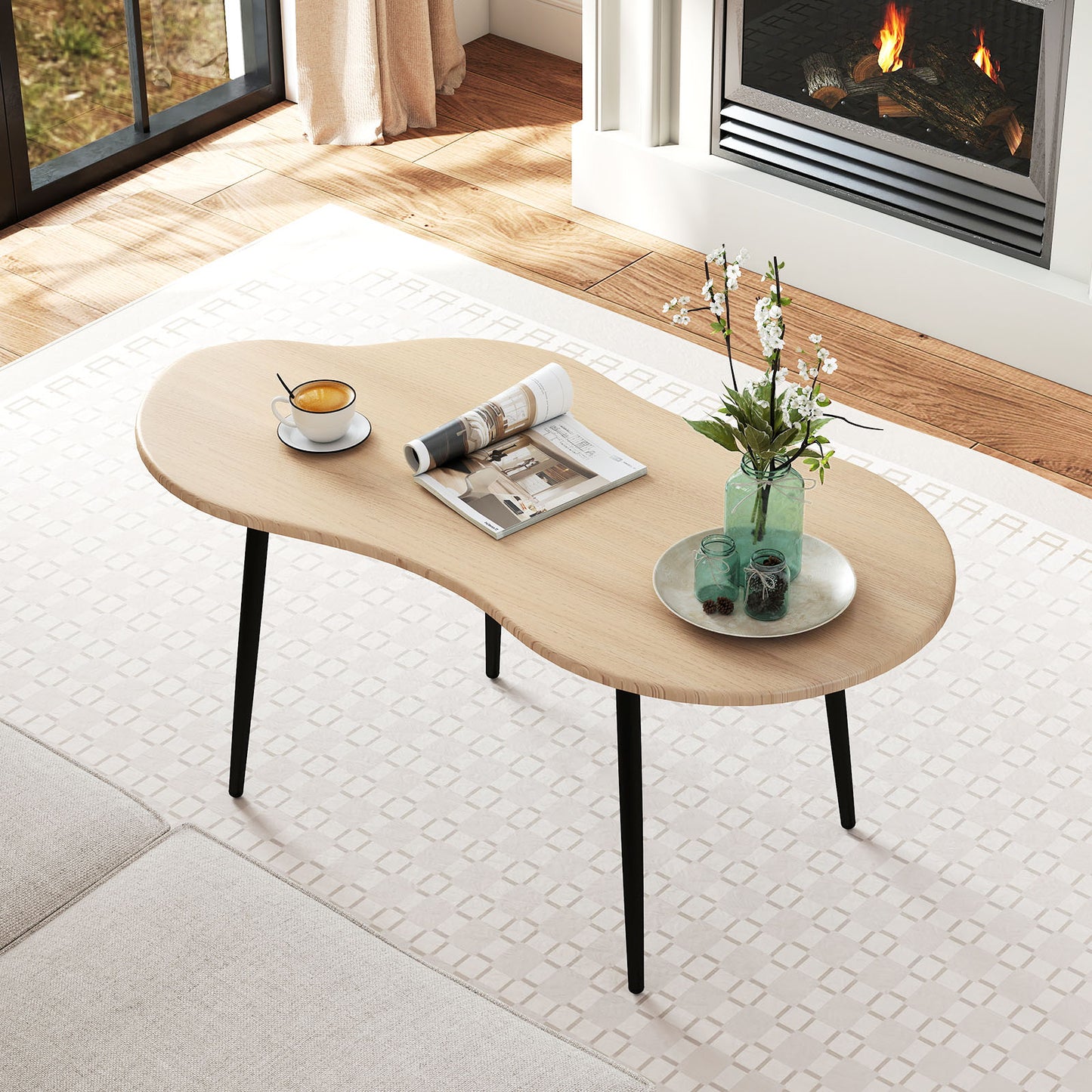 Cloud Coffee Table, Irregular Center, 39.5 In, Natural Coffee Tables at Gallery Canada