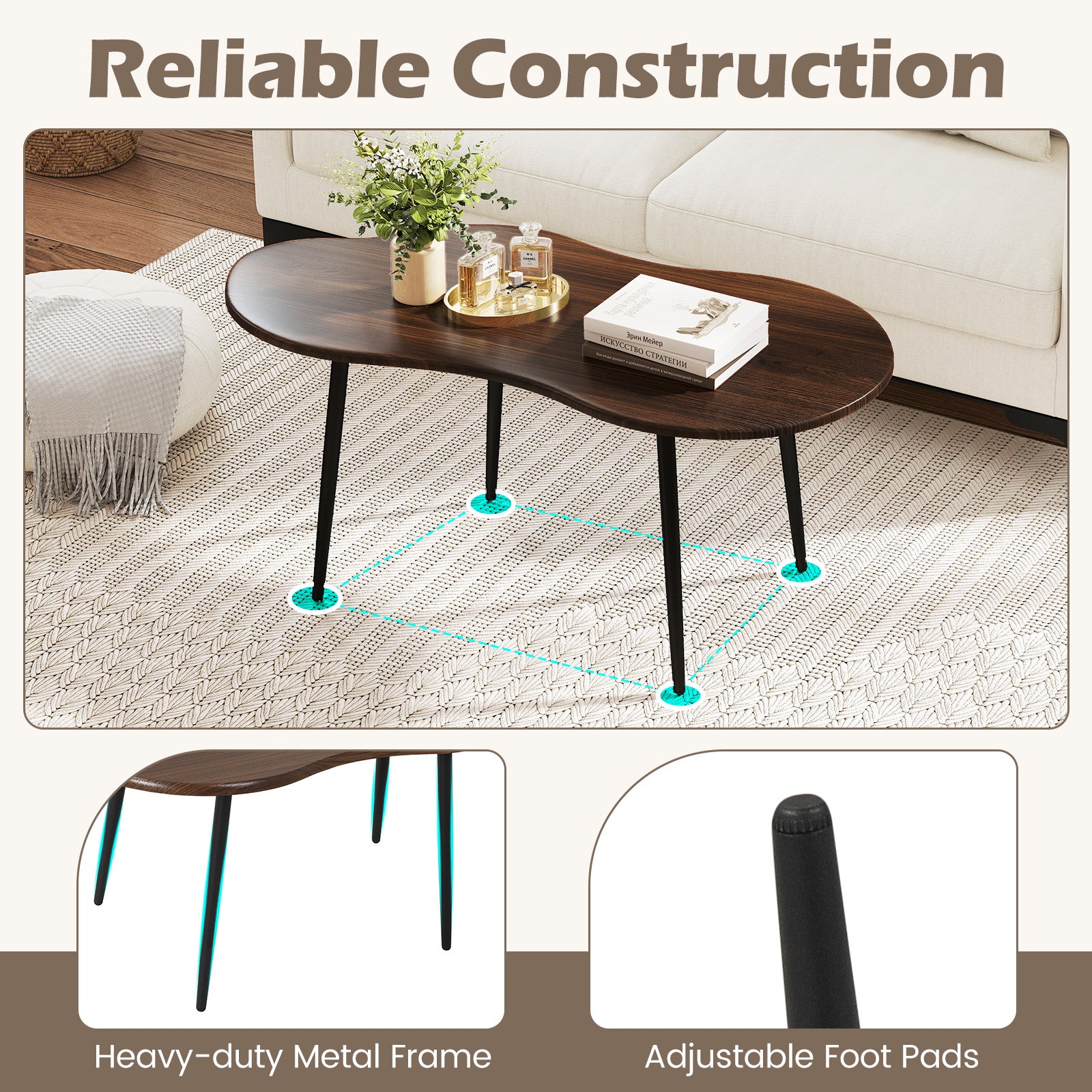 Cloud Shape Coffee Table, 39.5
