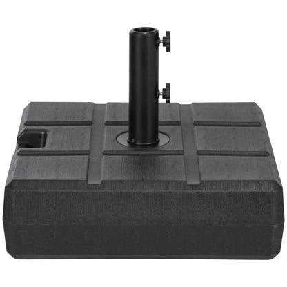 Umbrella Stand, 1.2", 1.5" or 1.9" Poles, Fillable Base, Black Umbrella Bases Black at Gallery Canada