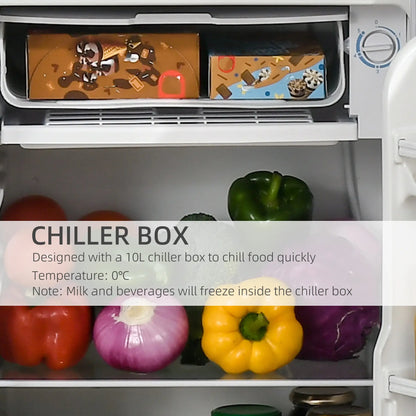 Compact Refrigerator, Mini Fridge with Freezer, Adjustable Shelf, Silver Small Kitchen Appliances at Gallery Canada