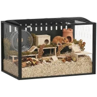 31.9" Cage pour hamster, grands habitats cadre en acier résistant aux morsures