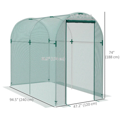 Galvanized Steel Crop Cage, Plant Protection Tent, 4' x 8', Green Walk In Greenhouses at Gallery Canada