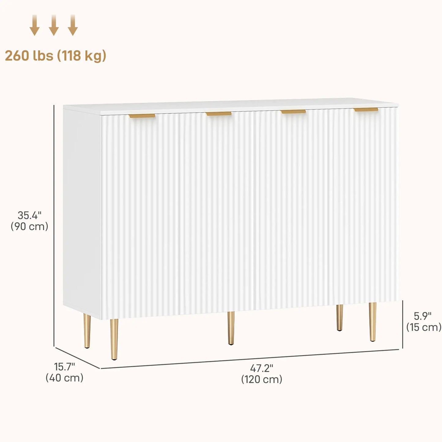 Modern Kitchen Storage Cabinet, Adjustable Shelves, White Bar Cabinets at Gallery Canada