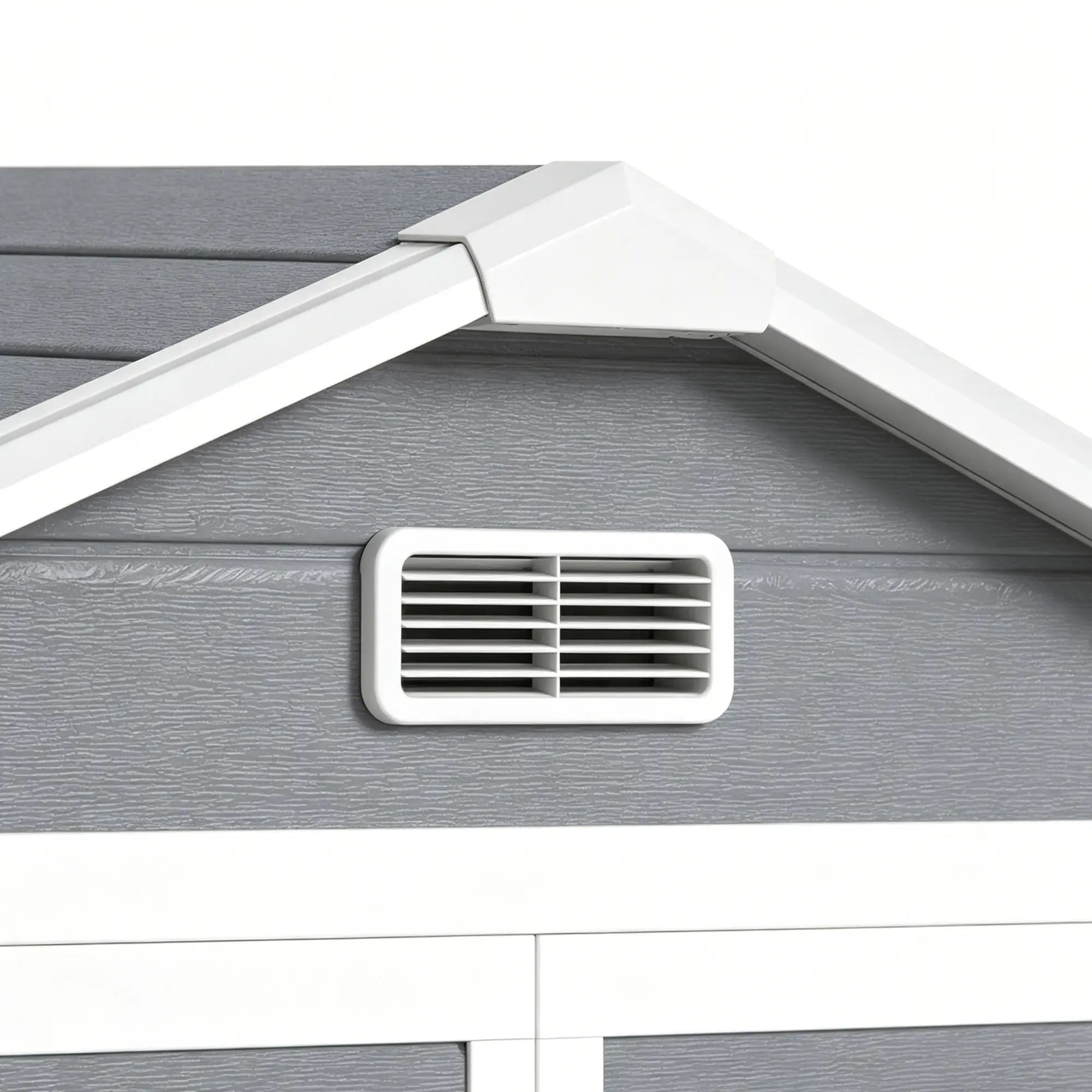 6x4.5ft Plastic Garden Shed, Lockable Tool Storage, Double Doors, Vent, Gray Sheds at Gallery Canada