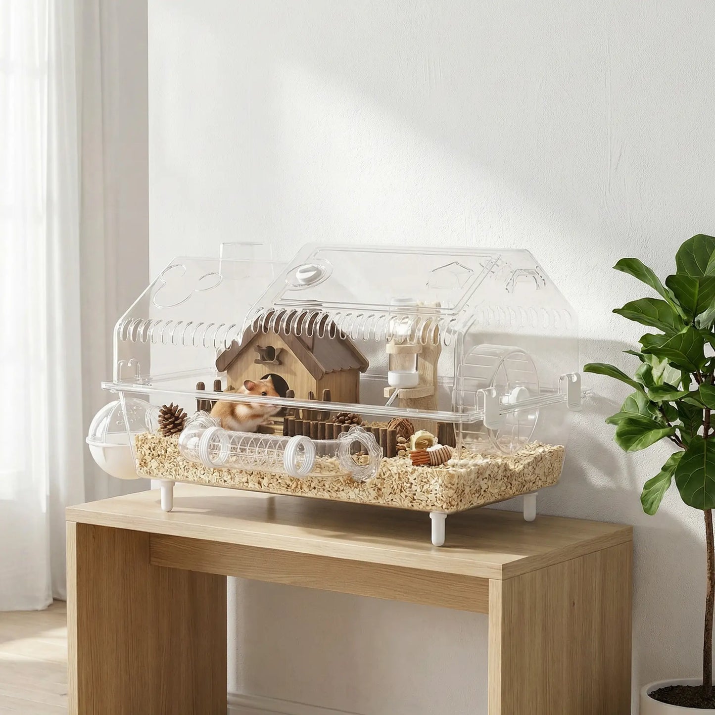 8 In 1 Hamster Cage With Accessories, 21.5" x 11.8" x 12.6" Hamster Cages at Gallery Canada