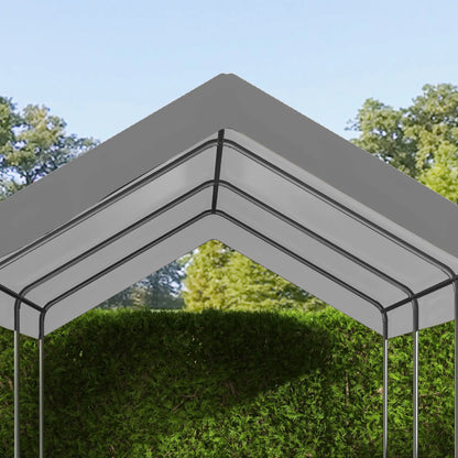 10 x 20ft Carport Canopy, UV Resistant, Dark Grey Gazebo Canopy Replacement at Gallery Canada