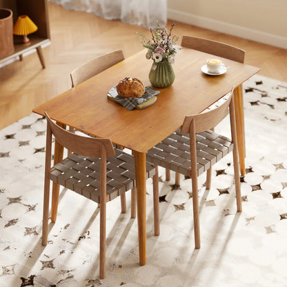 47" x 30" Dining Table, Farmhouse Dining Room Table with Pine Wood Frame, Space Saving Kitchen Table, Brown Dining Tables at Gallery Canada