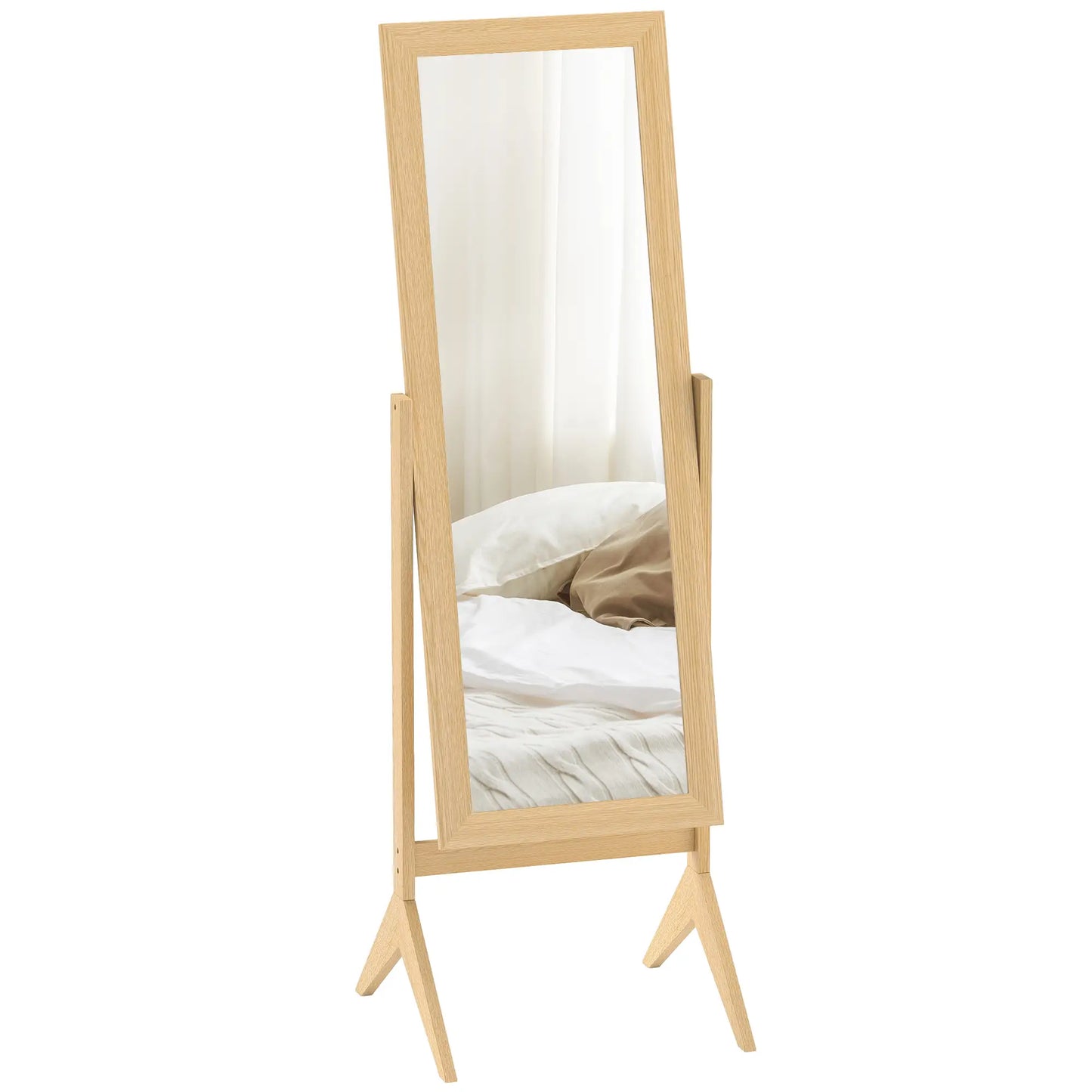 Adjustable Angle Full Length Mirror, Oak Full Length Mirrors at Gallery Canada