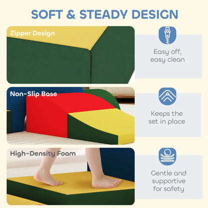 Toddlers Climbing Toys, 5-Piece Foam Blocks, Soft Play Set Kids Gym & Playmats at Gallery Canada