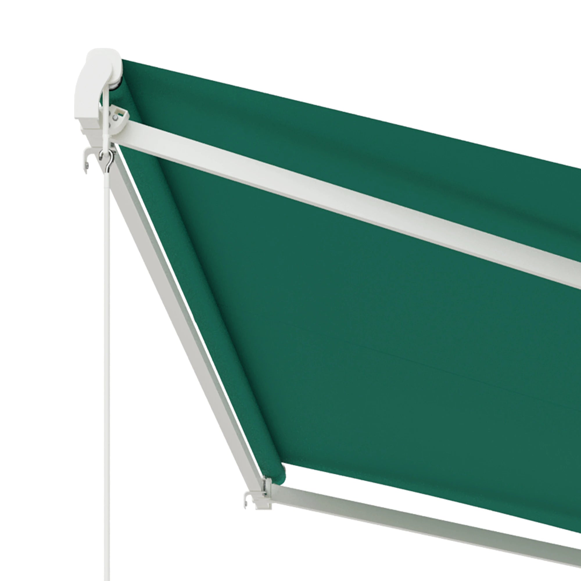 13' x 10' Retractable Electric Awning, Sun Shade Shelter, Remote, Green Deck Awnings at Gallery Canada