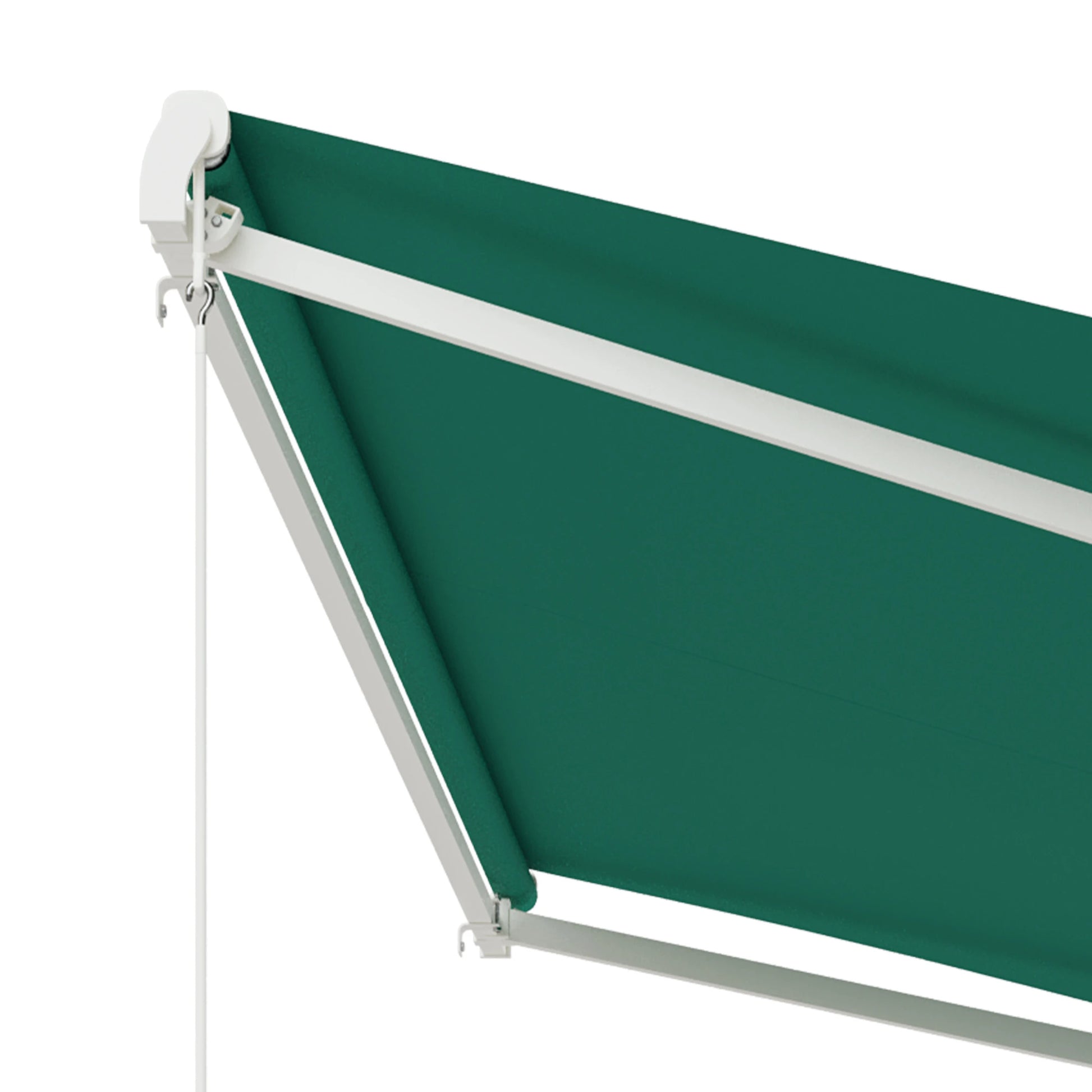 13' x 10' Retractable Electric Awning, Sun Shade Shelter, Remote, Green Deck Awnings at Gallery Canada