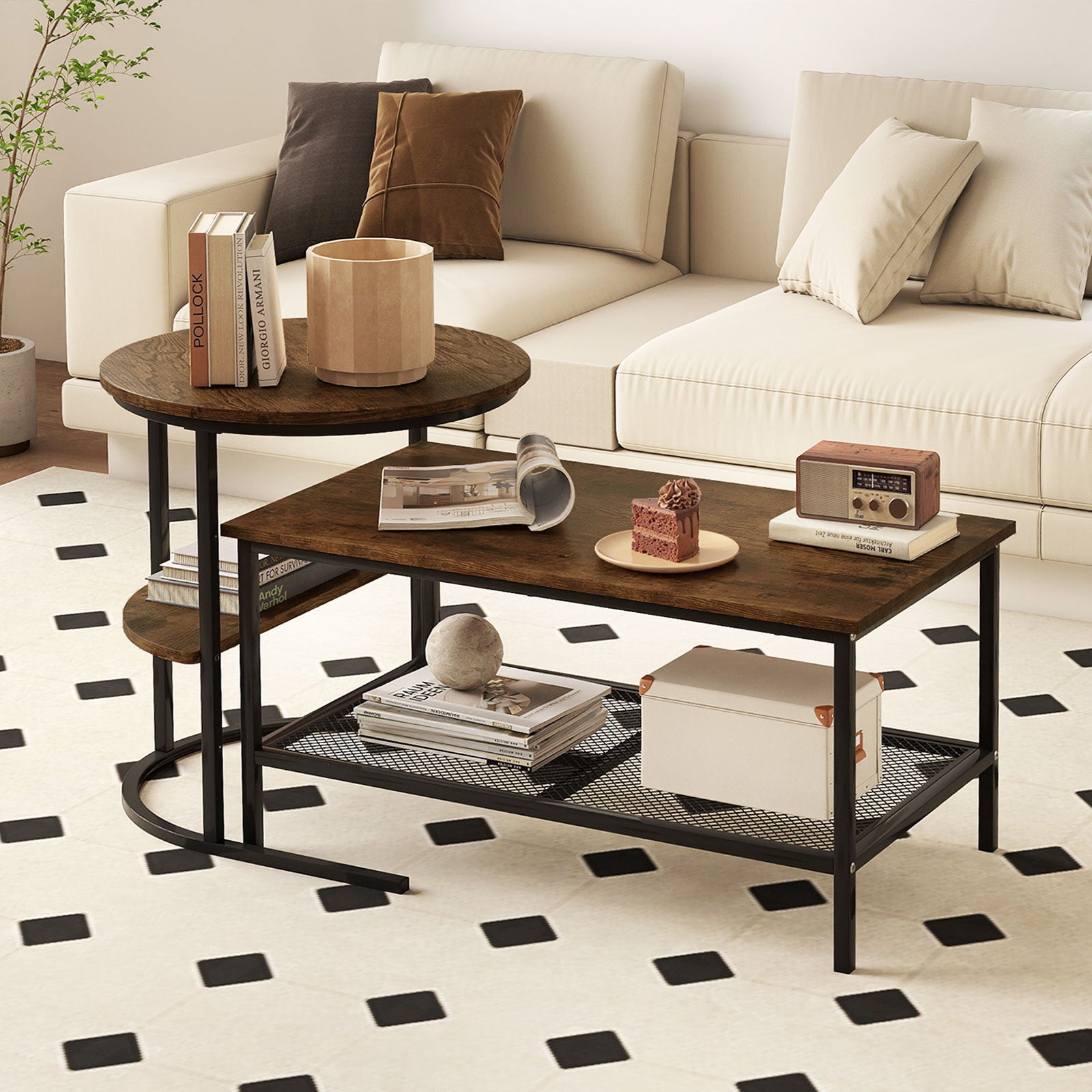 2-Tier Rectangle Coffee & End Table Coffee Tables at Gallery Canada