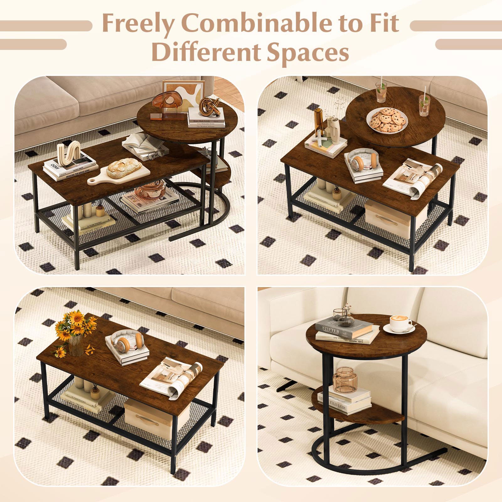 2-Tier Rectangle Coffee & End Table Coffee Tables at Gallery Canada