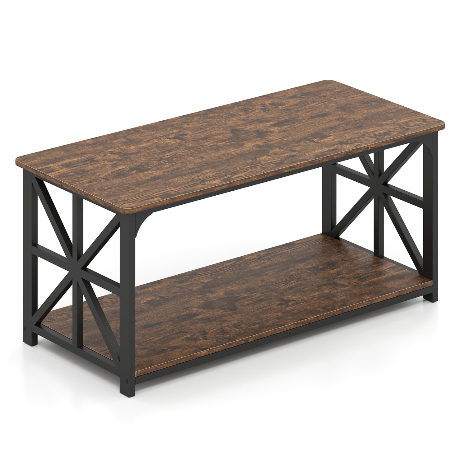 Coffee Table 2-Tier with Storage Shelf, Brown Coffee Tables at Gallery Canada
