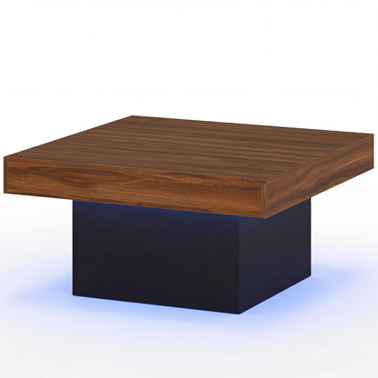 Coffee Table With LED Lights, Rustic Brown Coffee Tables at Gallery Canada