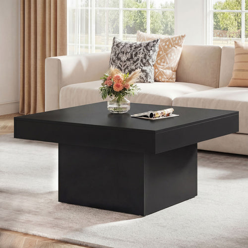 Coffee Table with LED Lights, Black