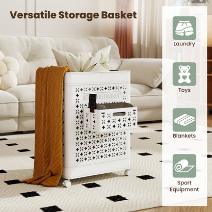 Collapsible Laundry Basket 20 Gallon Plastic Storage Bin, White Laundry Baskets at Gallery Canada