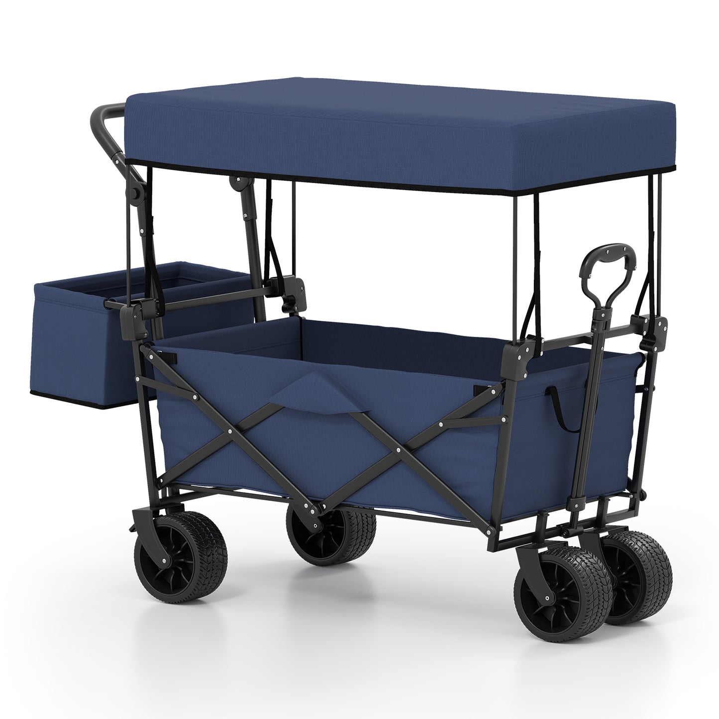 Collapsible Wagon, Removable Canopy, Detachable Storage Bag, Blue Camping Furniture at Gallery Canada