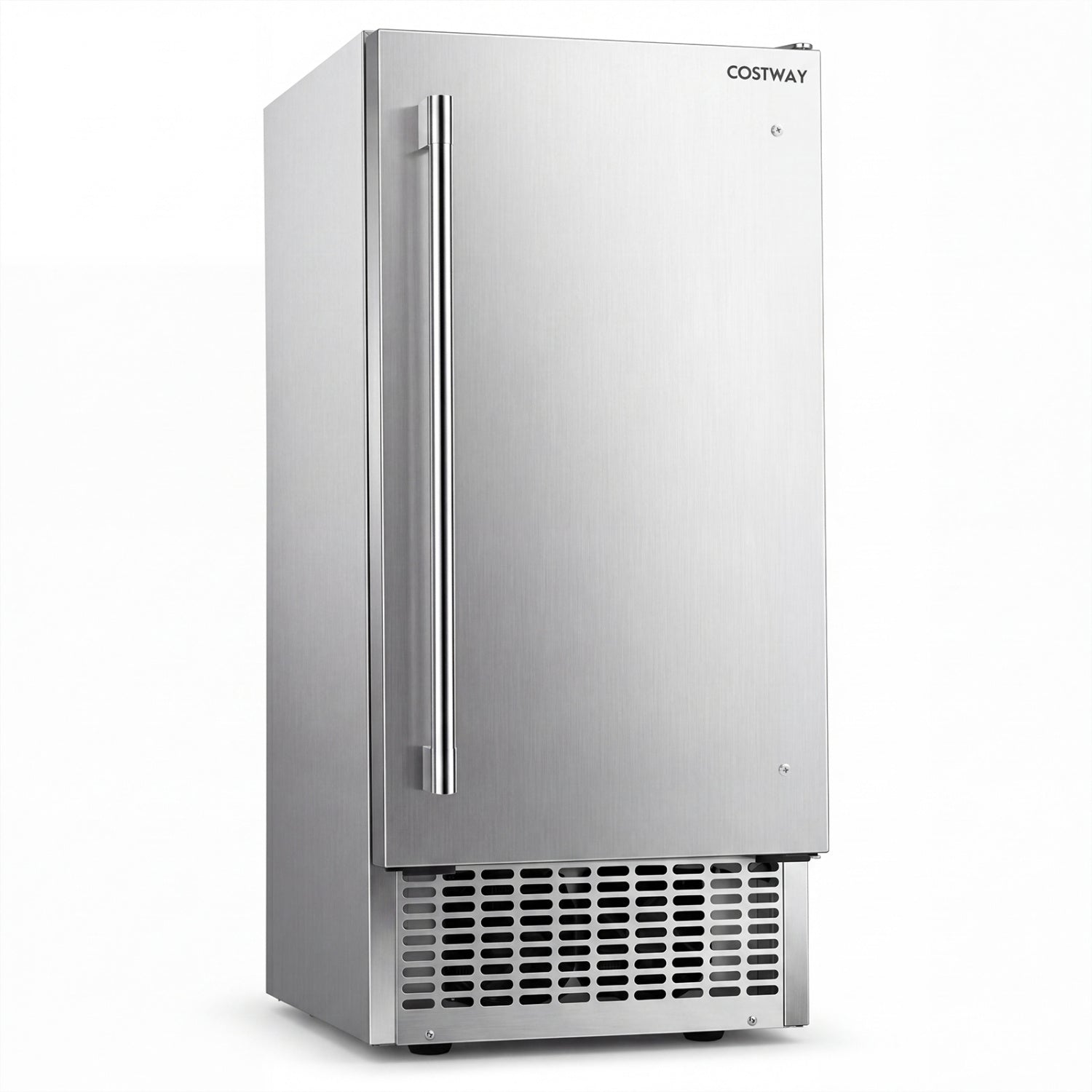 Commercial Ice Maker, 25 lbs Storage Capacity, Home Bar Cafe Ice Makers Silver/Black & Sliver at Gallery Canada