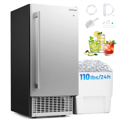 Commercial Ice Maker, 110 Lbs/24H, 25 Lbs Storage Ice Makers at Gallery Canada