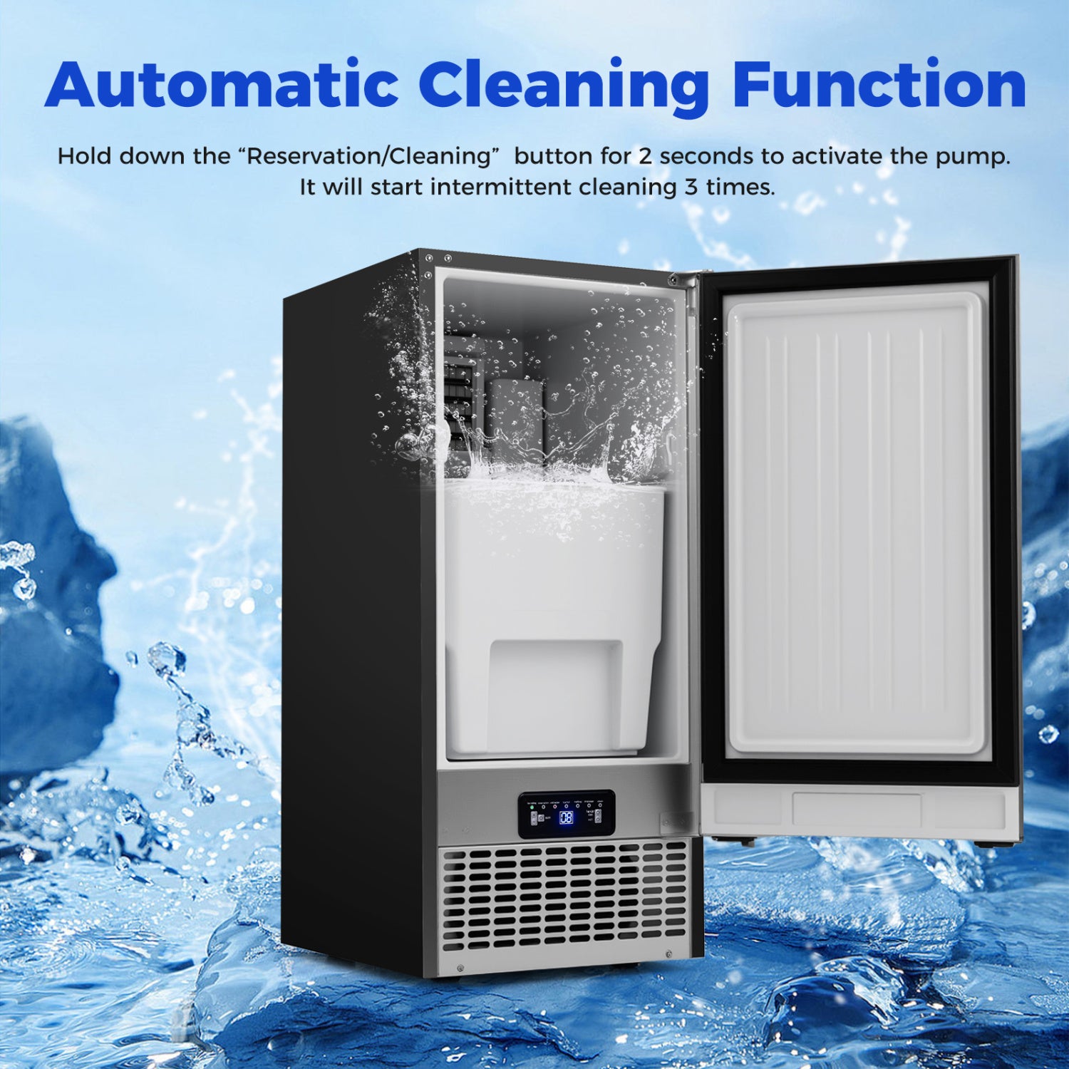 Commercial Ice Maker, 110 Lbs/24H, 25 Lbs Storage Ice Makers at Gallery Canada