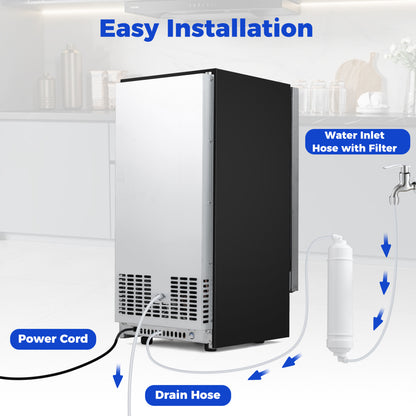 Commercial Ice Maker, 110 Lbs/24H, 25 Lbs Storage Ice Makers at Gallery Canada